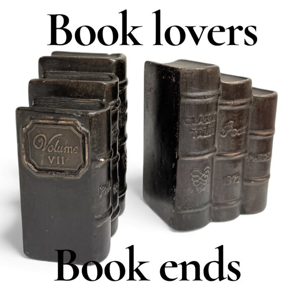 Vintage Other - Vintage Book Lovers Book Ends
